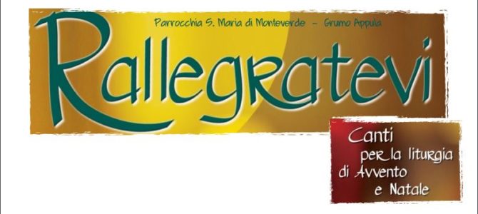 Libretto dei canti Avvento – Natale 2018